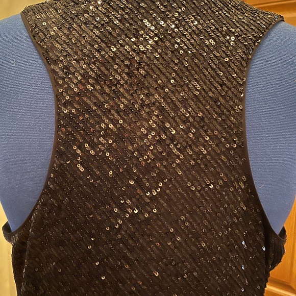 Banana Republic Black Sequence Bias-Cut  Dress - Picture 5 of 7